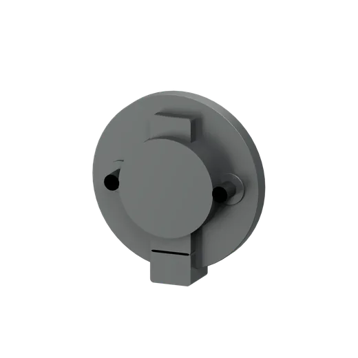 The spare 38 mm door-hole locator from the box
