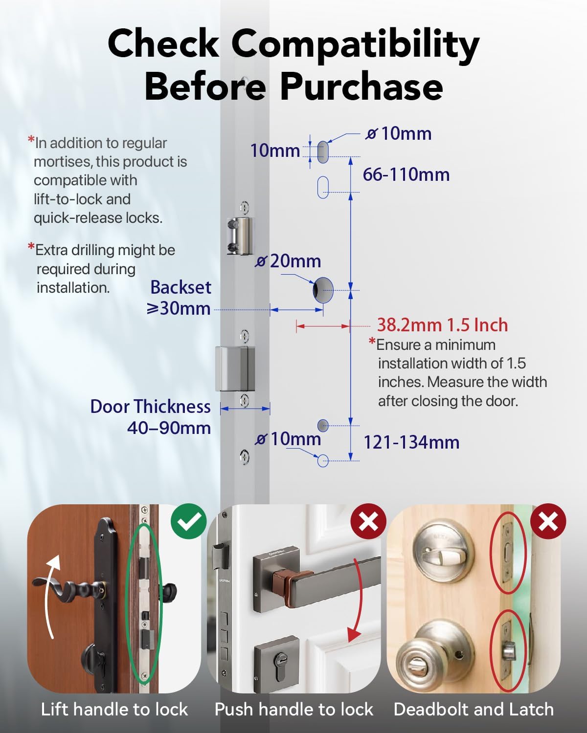 Blusafe Origin Smart Plus Smart Handle — Black, Frosted Silver or Mirror Silver product image