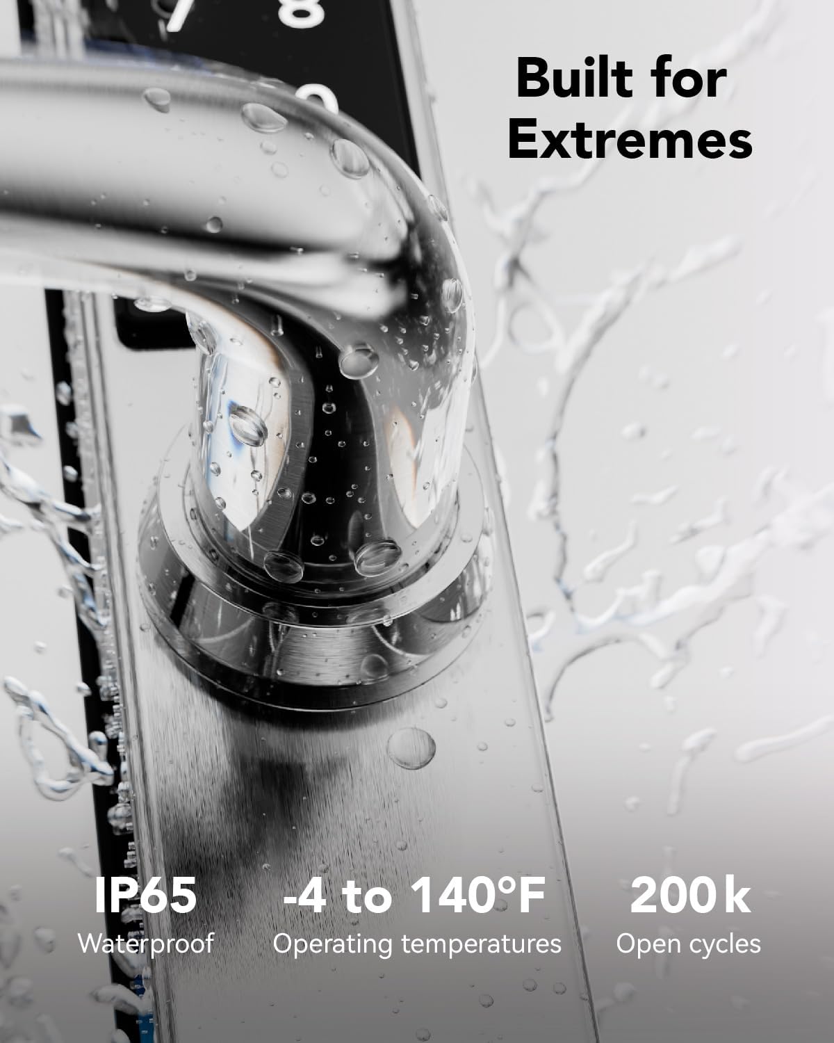 Blusafe Origin Smart Plus Smart Handle — Black, Frosted Silver or Mirror Silver product image