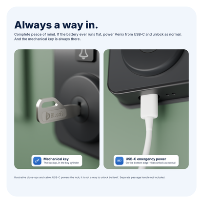 Blusafe Venix Palm Vein & 3D Face Recognition Smart Lock