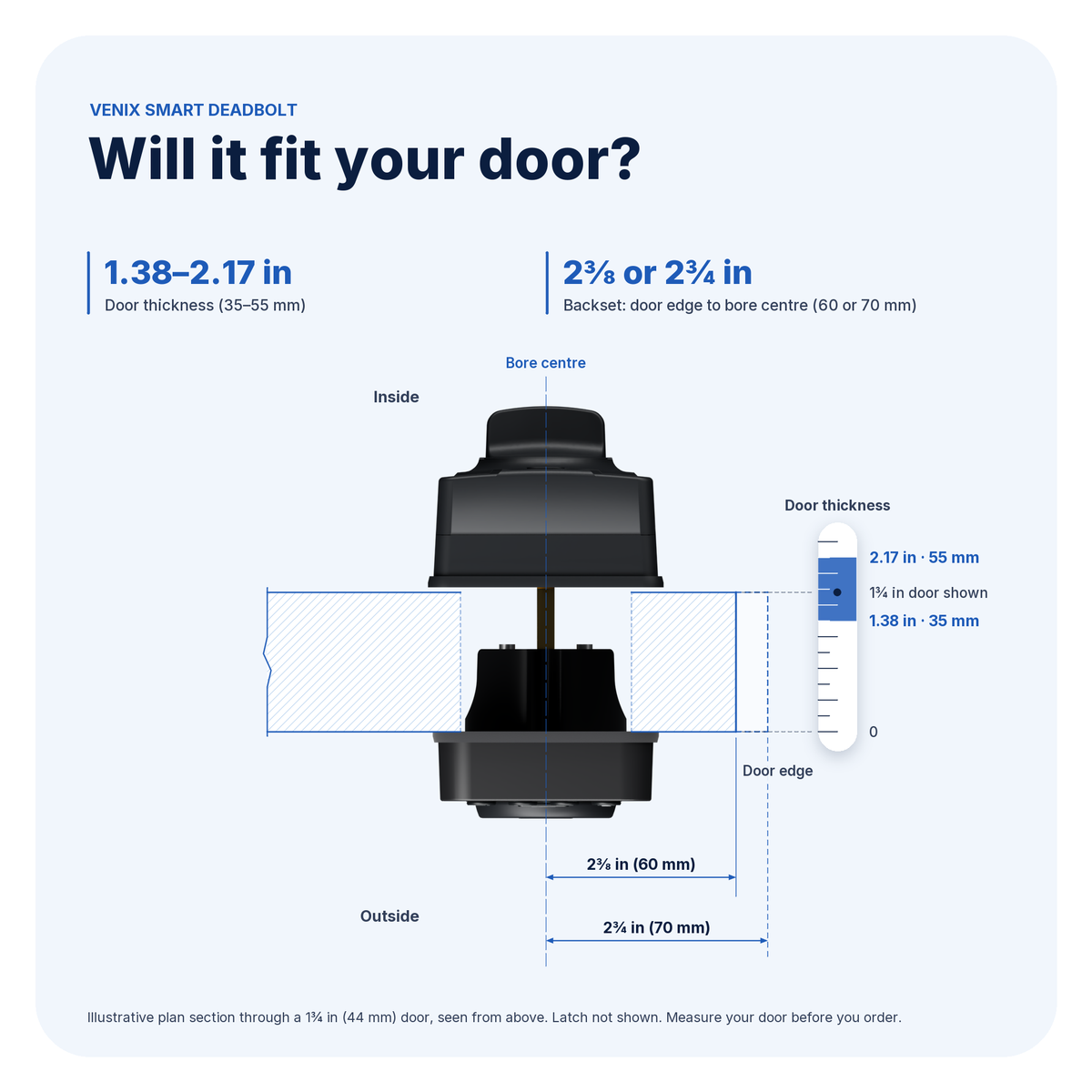 Blusafe Venix Palm Vein & 3D Face Recognition Smart Lock