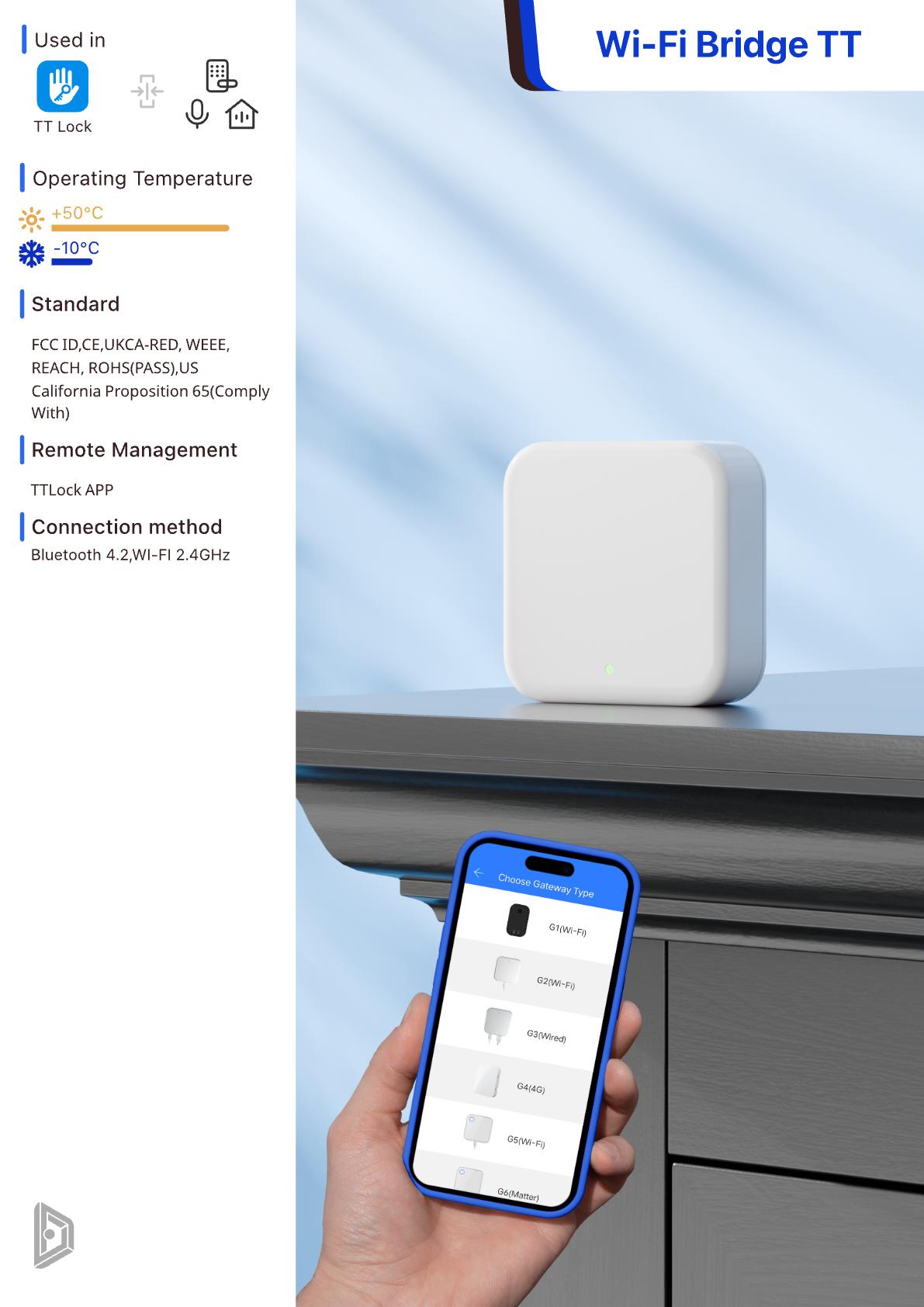TTLock Wi-Fi Bridge for Blusafe Smart Locks product image