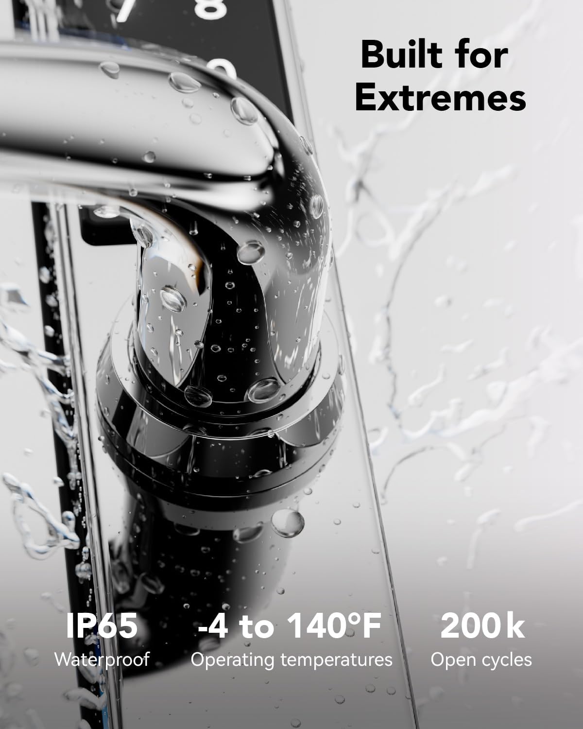 Blusafe Origin Smart Plus Smart Handle — Black, Frosted Silver or Mirror Silver product image