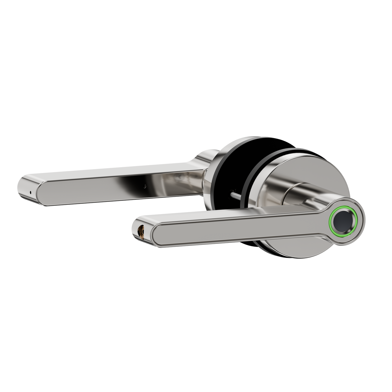Blusafe Breeze Rose Fingerprint Door Handle — Black, Chrome or Satin Chrome - Chrome