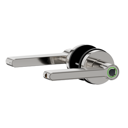 Blusafe Breeze Rose Fingerprint Door Handle — Black, Chrome or Satin Chrome - Chrome