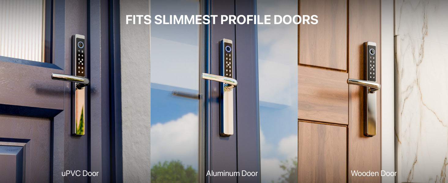Blusafe Origin Smart Plus on a front door