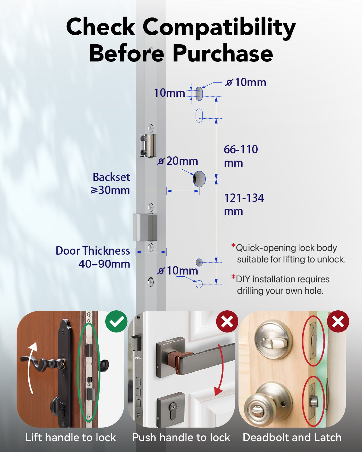 Blusafe Apollo Smart Door Handle — Fingerprint, Keypad, RFID & App product image