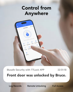 Blusafe Contour Smart Lock for Latch Doors — Black, Red Bronze or Frosted Silver product image