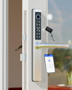 Blusafe Origin Smart Plus Smart Handle — Black, Frosted Silver or Mirror Silver - Mirror Silver