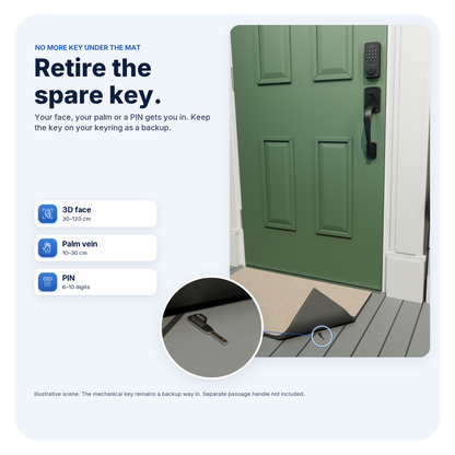 Blusafe Venix Palm Vein & 3D Face Recognition Smart Lock