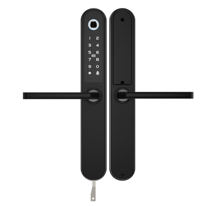 Blusafe Apollo Smart Door Handle — Fingerprint, Keypad, RFID & App - Black