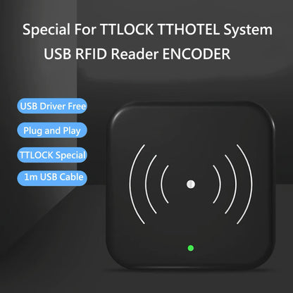 Blusafe E5 USB card reader and encoder - front view