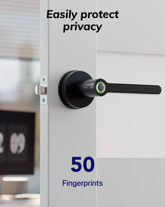 Blusafe Breeze Rose Fingerprint Door Handle — Black, Chrome or Satin Chrome product image