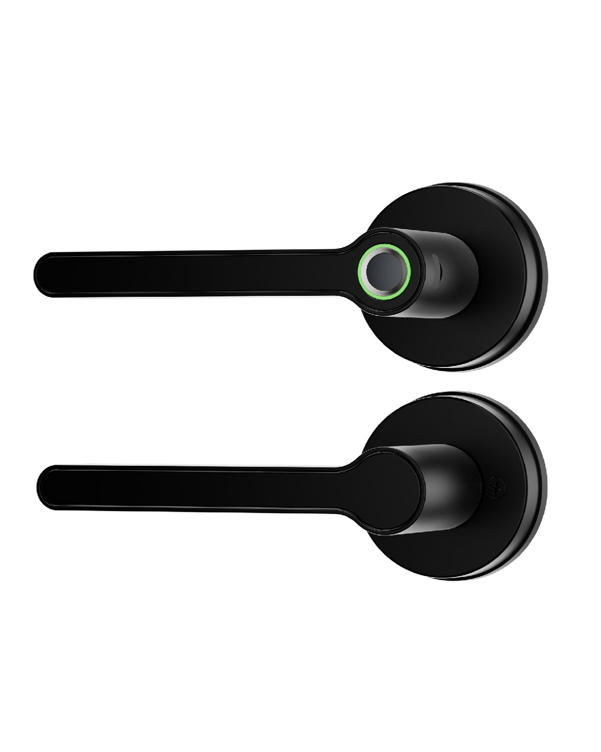 Blusafe Breeze Rose Fingerprint Door Handle — Black, Chrome or Satin Chrome - Black