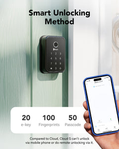Blusafe Cloud Smart Deadbolt Lock — Black, Red Bronze or Brushed Nickel product image