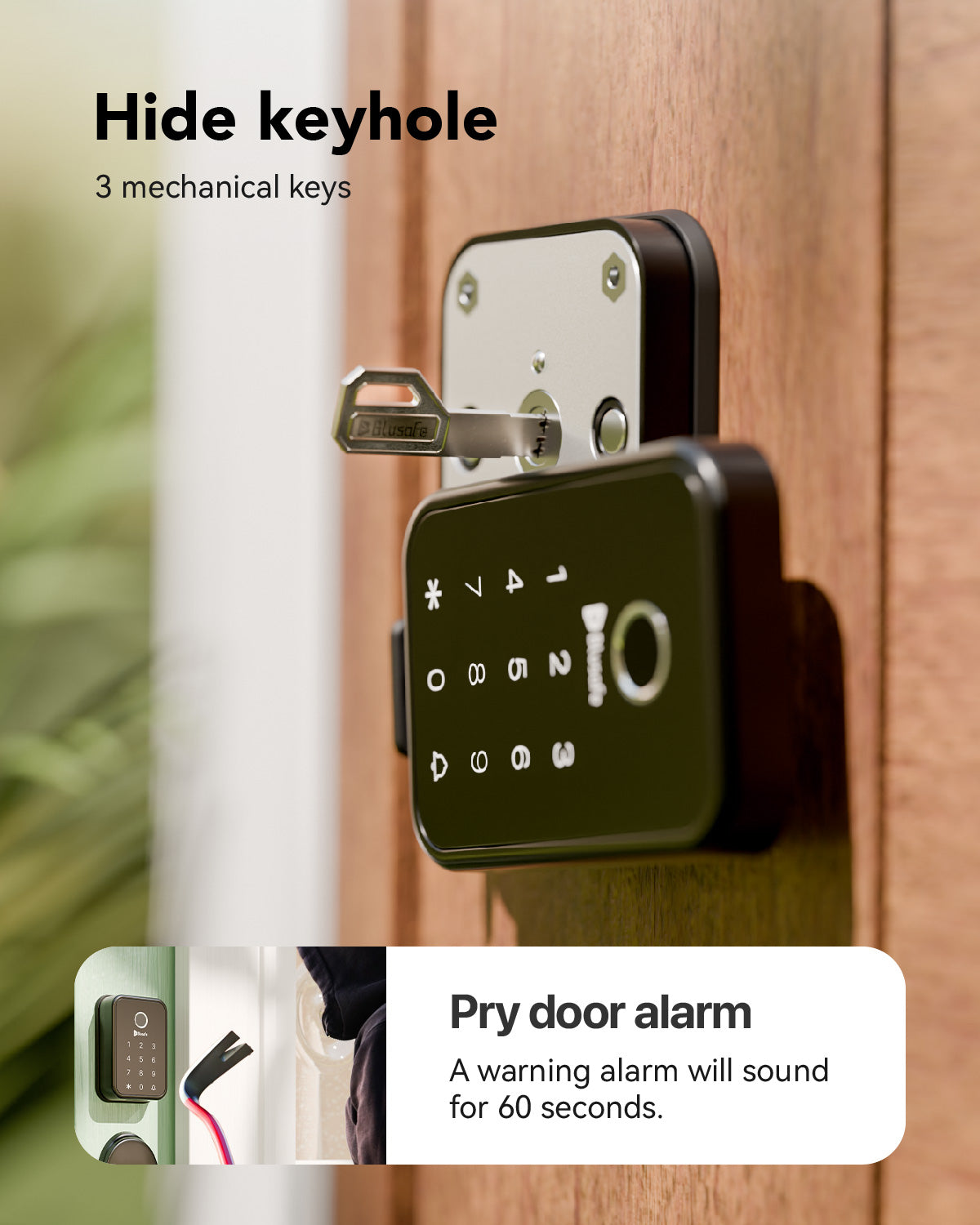 Blusafe Cloud Smart Deadbolt Lock — Black, Red Bronze or Brushed Nickel product image