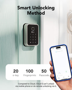 Blusafe Cloud Smart Deadbolt Lock — Black, Red Bronze or Brushed Nickel product image