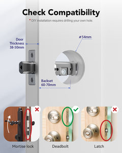 Blusafe Cloud Smart Deadbolt Lock — Black, Red Bronze or Brushed Nickel product image