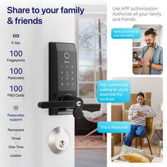 Blusafe Contour Smart Door Lock — With or Without Camera product image