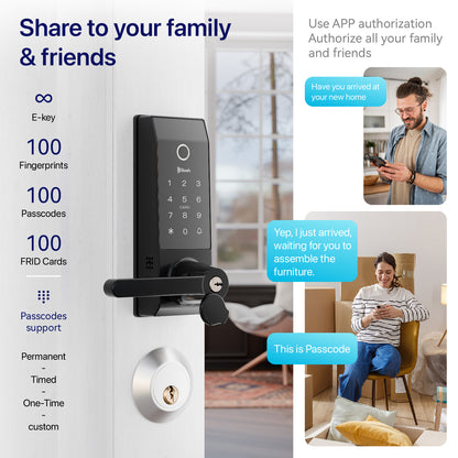 Blusafe Contour Smart Door Lock — With or Without Camera product image