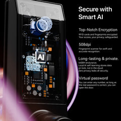 Blusafe Contour Smart Lock for Latch Doors — Black, Red Bronze or Frosted Silver product image