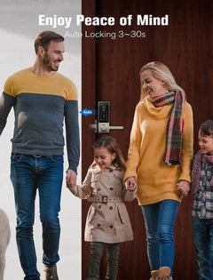 Blusafe Contour Smart Lock for Latch Doors — Black, Red Bronze or Frosted Silver product image