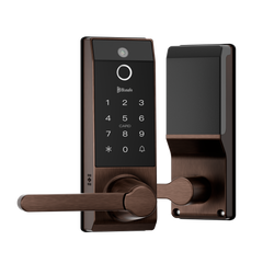 Blusafe Contour V Smart Lock with Doorbell Camera — Black, Red Bronze or Frosted Silver - Red Bronze