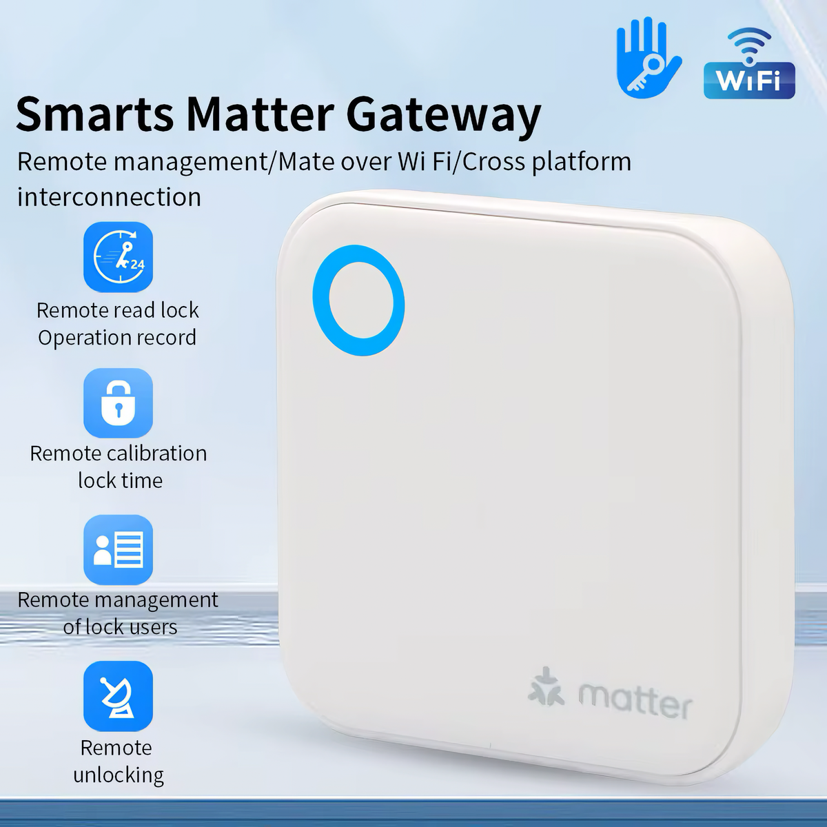 Blusafe G6 Matter Wi-Fi Gateway for TTLock Smart Locks
