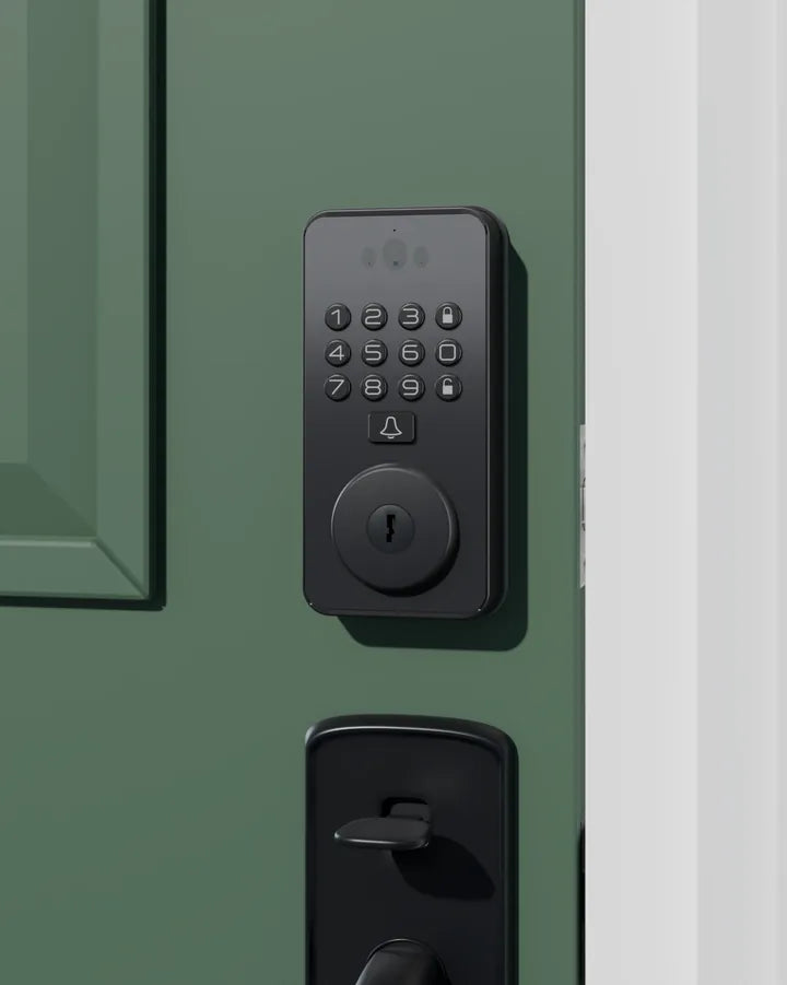 The same door with Venix in place of the deadbolt, above the same handle